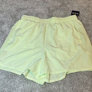 DSG Mens Light Lime Athletic Running Shorts
